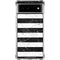 Black and White Striped Marble Google Pixel 6 Clear Case
